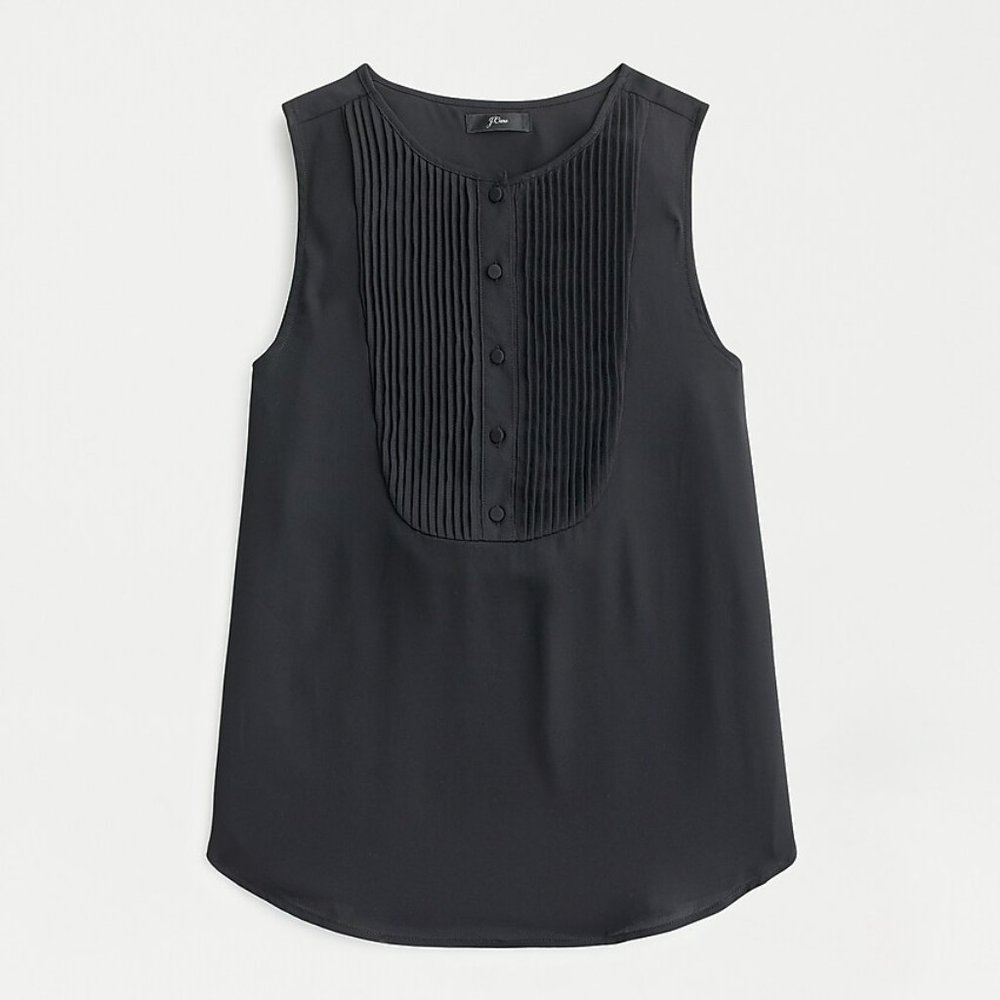J. Crew Women's NWT Drapey Sleeveless Tuxedo Top